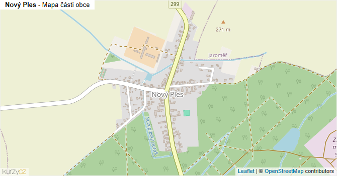 Nový Ples - mapa části obce