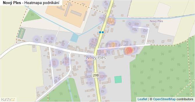 Nový Ples - mapa podnikání