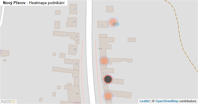 Nový Přerov - mapa podnikání