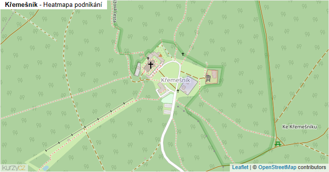 Křemešník - mapa podnikání