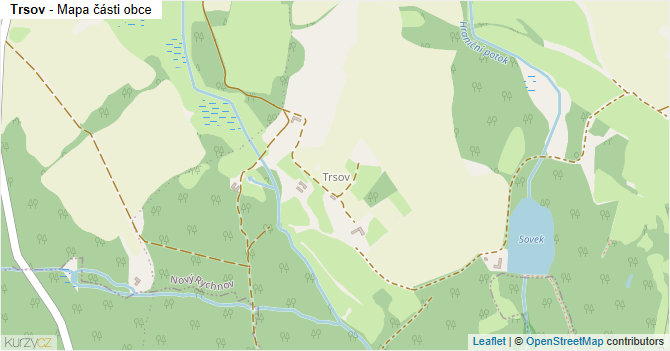 Trsov - mapa části obce