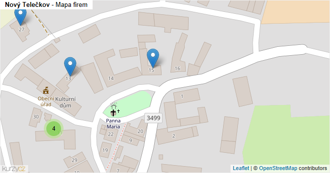 Nový Telečkov - mapa firem