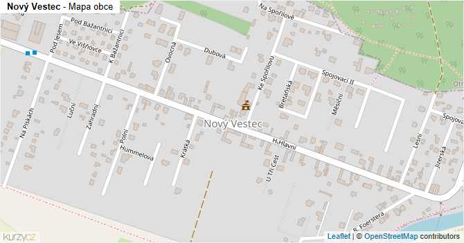 Nový Vestec - mapa obce