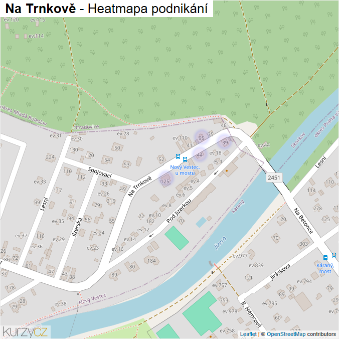 Mapa Na Trnkově - Firmy v ulici.