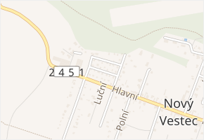 Ve Višňovce v obci Nový Vestec - mapa ulice