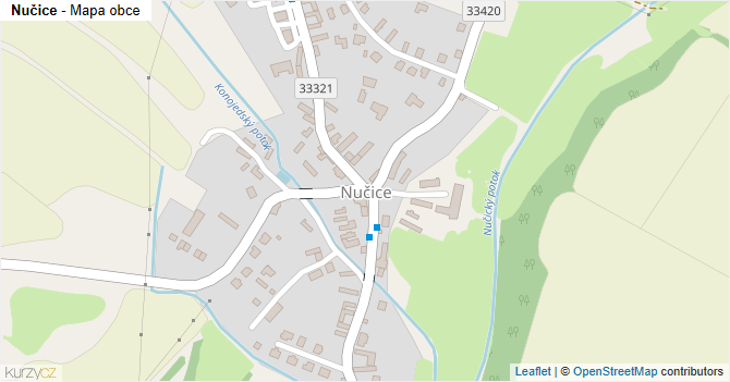 Nučice - mapa obce