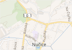 Pod Vinicí v obci Nučice - mapa ulice