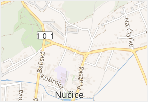 Za školou v obci Nučice - mapa ulice