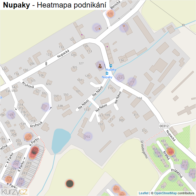 Mapa Nupaky - Firmy v obci.