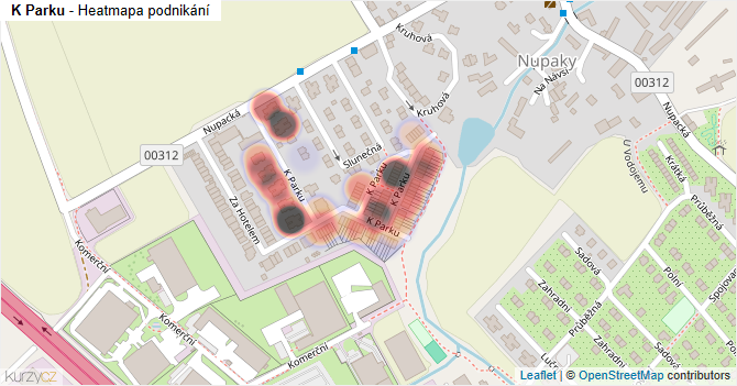 K Parku - mapa podnikání