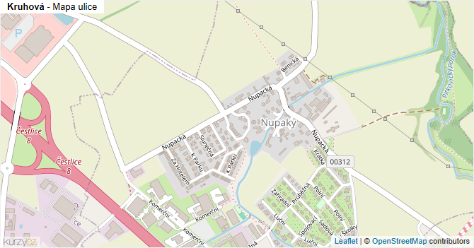 Kruhová - mapa ulice