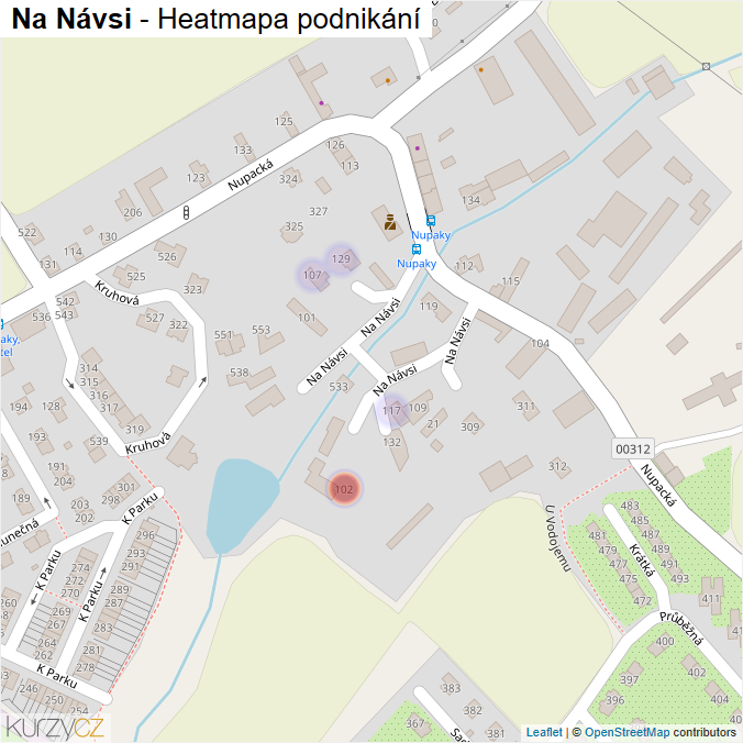 Mapa Na Návsi - Firmy v ulici.