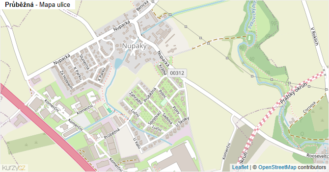 Průběžná - mapa ulice