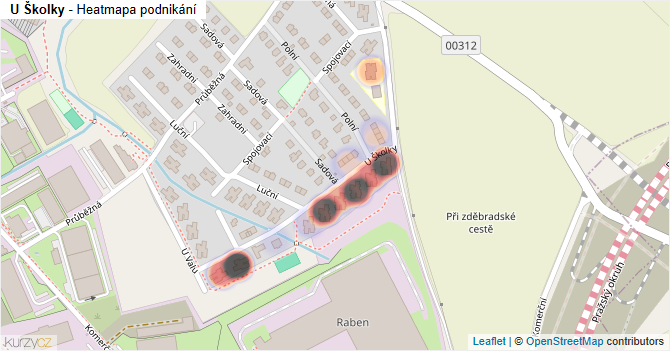 U Školky - mapa podnikání
