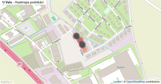 U Valu - mapa podnikání