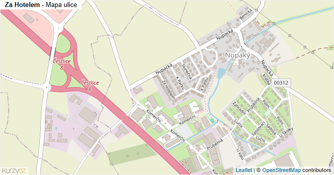 Za Hotelem - mapa ulice