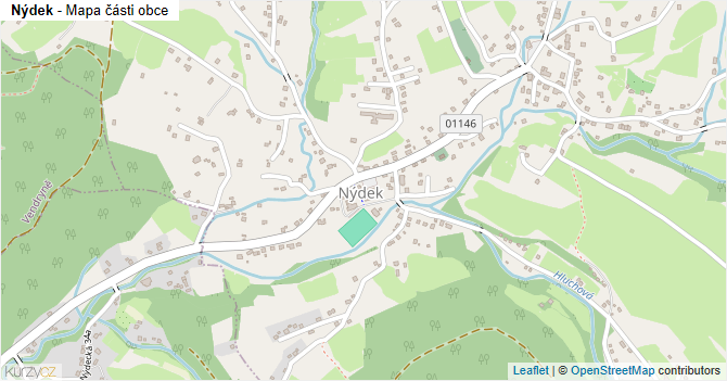 Nýdek - mapa části obce