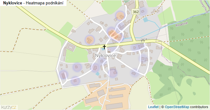 Nyklovice - mapa podnikání