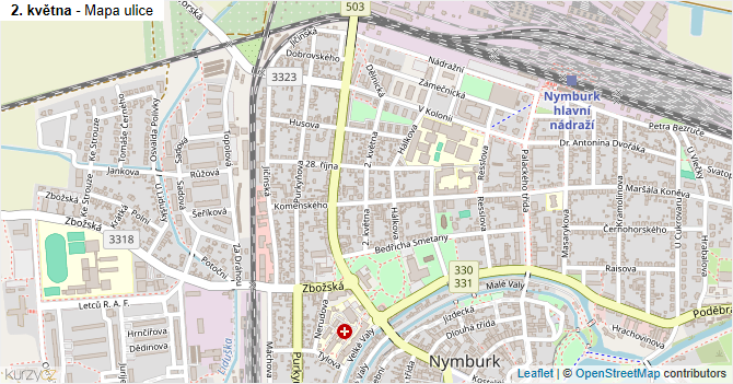 2. května - mapa ulice