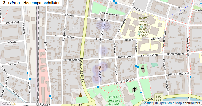 2. května - mapa podnikání