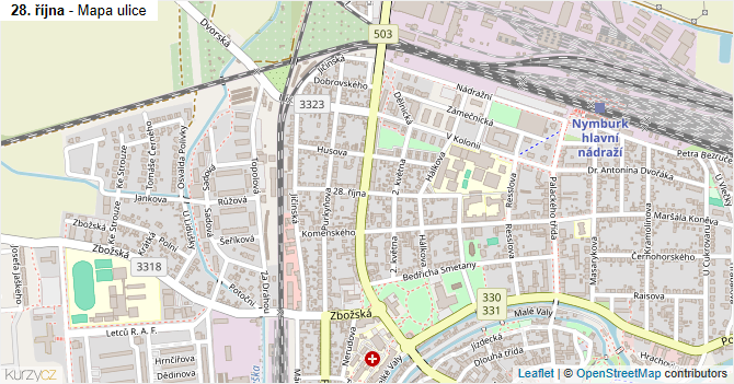 28. října - mapa ulice