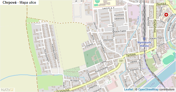 Chrpová - mapa ulice