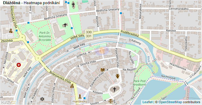Dlážděná - mapa podnikání