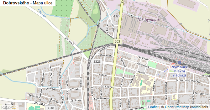 Dobrovského - mapa ulice