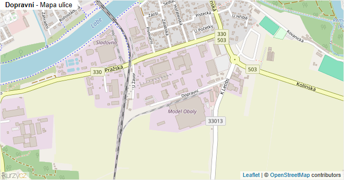 Dopravní - mapa ulice