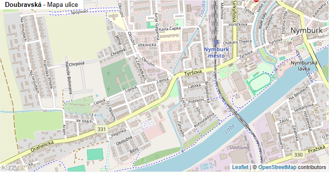 Doubravská - mapa ulice