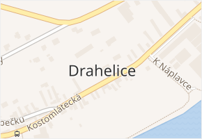 Drahelice v obci Nymburk - mapa části obce