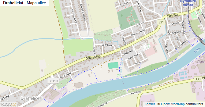 Drahelická - mapa ulice