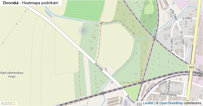 Dvorská - mapa podnikání