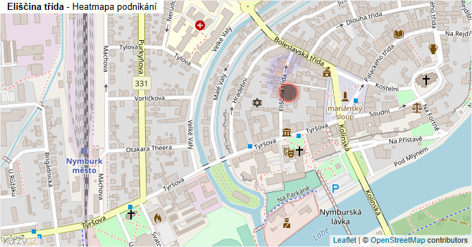 Eliščina třída - mapa podnikání