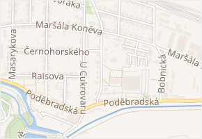 Hrabalova v obci Nymburk - mapa ulice