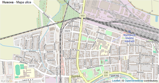 Husova - mapa ulice