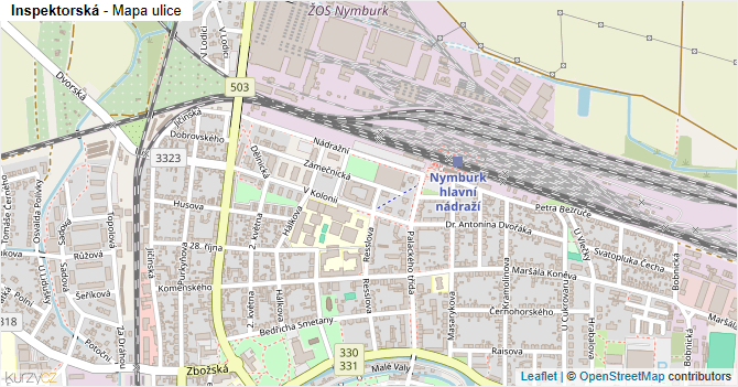 Inspektorská - mapa ulice