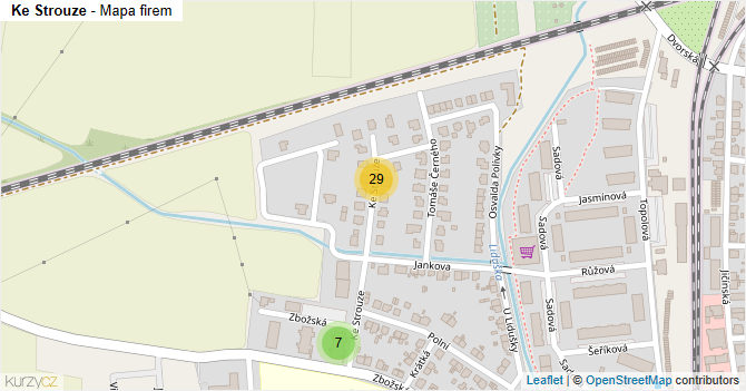 Ke Strouze - mapa firem