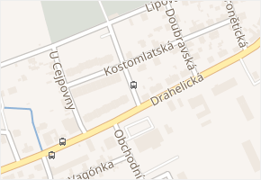 Kostomlatská v obci Nymburk - mapa ulice