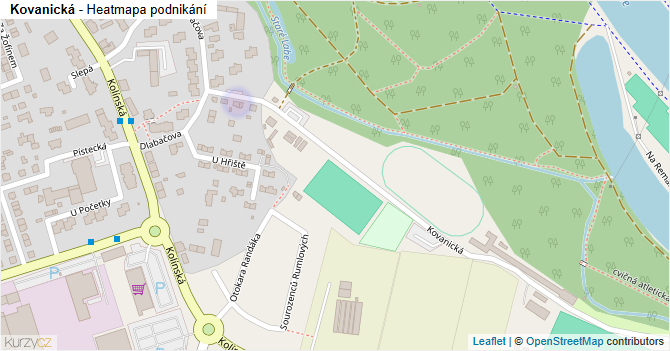 Kovanická - mapa podnikání