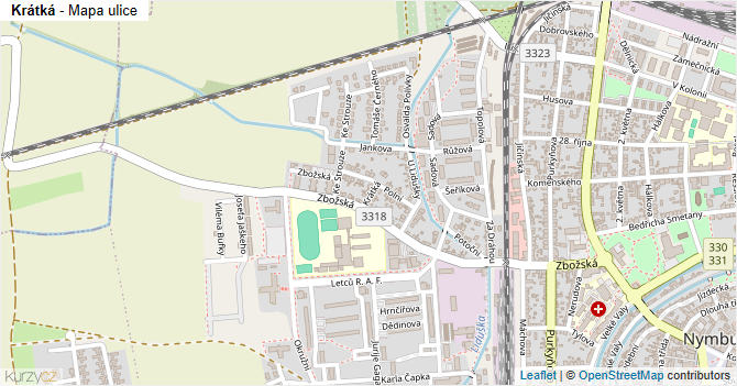 Krátká - mapa ulice