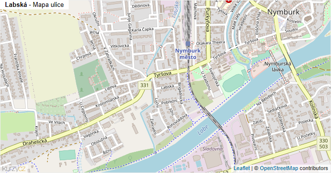 Labská - mapa ulice