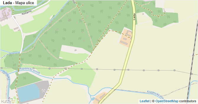 Lada - mapa ulice
