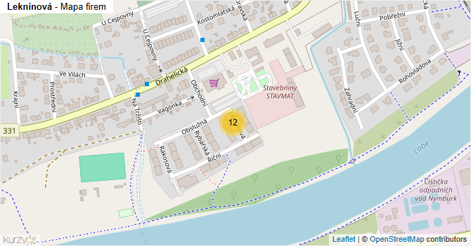 Leknínová - mapa firem