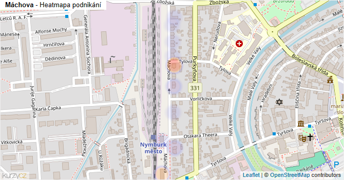 Máchova - mapa podnikání
