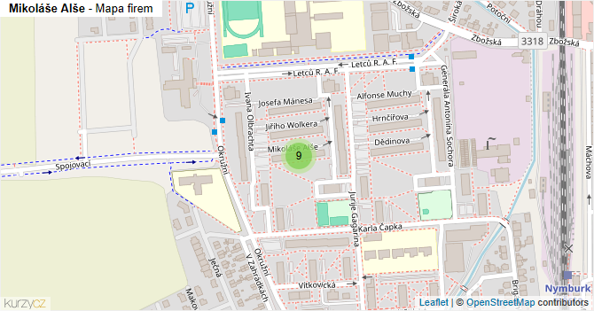 Mikoláše Alše - mapa firem