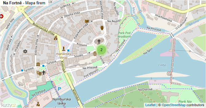 Na Fortně - mapa firem