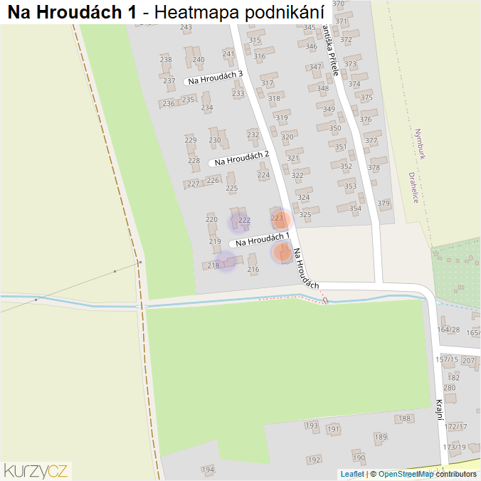 Mapa Na Hroudách 1 - Firmy v ulici.