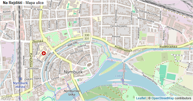 Na Rejdišti - mapa ulice