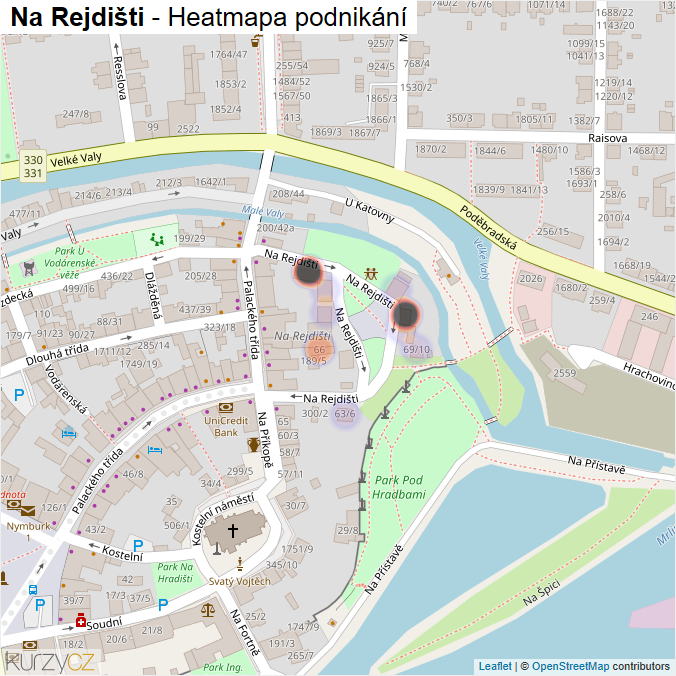 Mapa Na Rejdišti - Firmy v ulici.